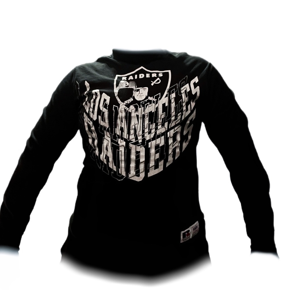 Men’s Small Long Sleeves Raiders Football Vintage Tee